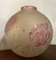 Vase Boule Art Nouveau Blanchi à l'Acide Blanc Rosé de d'Après Delatte Nancy 2