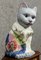 Chinesische Porzellanskulptur aus dem späten 20. Jh., die eine Katze darstellt 3
