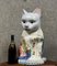 Late 20th Century Chinese Porcelain Sculpture Representing a Cat 4