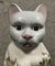 Escultura china de porcelana de finales del siglo XX que representa a un gato, Imagen 6