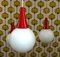 Ball White and Red 3 Flame Frosted Glass Cascade Lamp 7