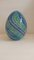 Egg-Shaped Sculpture in Blue-Green Banded Glass by Archimede Seguso, Murano, Italy, 1970s 10