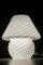 Lámpara de mesa en forma de hongo en forma de remolino de cristal de Murano, Imagen 4