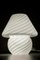 Vintage Murano Glass Swirl Mushroom Table Lamp 4