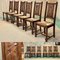Breton Oak Dining Room Chairs and Table, 1950s, Set of 7 9