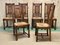 Breton Oak Dining Room Chairs and Table, 1950s, Set of 7, Image 11