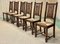 Breton Oak Dining Room Chairs and Table, 1950s, Set of 7 16