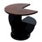 French Art Deco Side Table in Black and High Gloss Lacquered Nutwood, 1930s 1