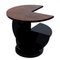 French Art Deco Side Table in Black and High Gloss Lacquered Nutwood, 1930s, Image 1