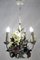 Lámpara de araña vintage floral de metal, años 60, Imagen 17