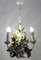 Lámpara de araña vintage floral de metal, años 60, Imagen 16