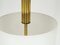 Italian White Opaline Glass & Brass Pendant Light by Oscar Torlasco for Lumi, 1950s 6