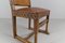 Spanish Leather and Wood Chairs, 1940s, Set of 4 15