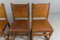 Spanish Leather and Wood Chairs, 1940s, Set of 4, Image 22