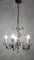 Antique Italian Gold-Plated Metal Crystal Flowers Chandelier, 1950s, Image 14