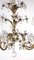 Antique Italian Gold-Plated Metal Crystal Flowers Chandelier, 1950s, Image 4