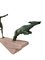 Marcel Bouraine / Demarco, Art Deco Hunting Atlanta or Diana Figure with Antelope, 1920s, Metal on Stone Base 5