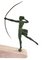 Marcel Bouraine / Demarco, Art Deco Hunting Atlanta or Diana Figure with Antelope, 1920s, Metal on Stone Base, Image 3