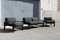Sofa and Armchairs in Black by Gae Aulenti for Knoll Inc. / Knoll International, 1970s, Set of 3, Image 14