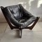 Brown Leather Luna Lounge Chair attributed to Odd Knutsen, 1970s 6