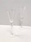 Flautas vintage de cristal transparente atribuidas a Baccarat, años 30. Juego de 2, Imagen 4