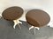 Italian Cream and Chocolate Lacquered Wood and Metal Character Side Tables, 2000s, Set of 2 10