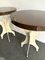 Italienische Beistelltische aus lackiertem Holz & Metall in Creme & Schokolade, 2000er, 2er Set 12