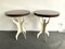 Italian Cream and Chocolate Lacquered Wood and Metal Character Side Tables, 2000s, Set of 2, Image 6