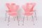 3107 Pink Chairs by Arne Jacobsen for Fritz Hansen, 1995, Set of 4 13