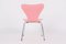 3107 Pink Chairs by Arne Jacobsen for Fritz Hansen, 1995, Set of 4 7