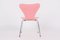 Chaises 3107 Roses par Arne Jacobsen pour Fritz Hansen, 1995, Set de 4 7