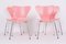 3107 Pink Chairs by Arne Jacobsen for Fritz Hansen, 1995, Set of 4 1