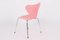 Sillas 3107 en rosa de Arne Jacobsen para Fritz Hansen, 1995. Juego de 4, Imagen 3