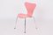 3107 Pink Chairs by Arne Jacobsen for Fritz Hansen, 1995, Set of 4 8