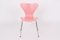 Chaises 3107 Roses par Arne Jacobsen pour Fritz Hansen, 1995, Set de 4 5