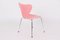 3107 Pink Chairs by Arne Jacobsen for Fritz Hansen, 1995, Set of 4 4