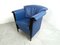 Blue Leather Armchairs by Durlet, 1990s, Set of 2 6