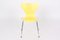 3107 Yellow Chairs by Arne Jacobsen for Fritz Hansen, 1995, Set of 6 2