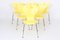 3107 Yellow Chairs by Arne Jacobsen for Fritz Hansen, 1995, Set of 6 1