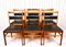 Danish Jacaranda and Leather Dining Chairs, 1960s, Set of 6 3