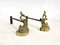 Antike Bronze Andirons, 2er Set 2