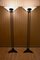 Art Deco Floor Lamps in Bronze Metal and Frosted Glass Shades, 1990s, Set of 2, Image 3