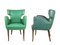 Italian Skai and Wood Armchairs in the style of Melchiorre Bega, 1950s, Set of 2, Image 1