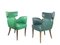 Italian Skai and Wood Armchairs in the style of Melchiorre Bega, 1950s, Set of 2, Image 19