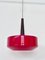 Red Ceiling Lamp in Glass, 1970s 1
