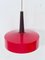 Rote Deckenlampe aus Glas, 1970er 2