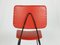 Italienische Beistellstühle aus schwarzem Metall & rotem Skai, 1950er, 2er Set 10