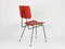 Italian Black Metal & Red Skai Side Chairs, 1950s, Set of 2 5