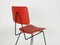 Italian Black Metal & Red Skai Side Chairs, 1950s, Set of 2 6