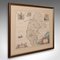 Antike englische Lithografie-Karte 2